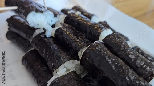 Chungmu Gimbap, a famous and delicious food in Tongyeong-si, Gyeongsangnam-do, the Naples of Korea