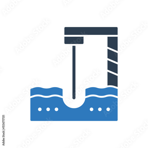 Mining Industry Icon - Soil Ground Drill Icon