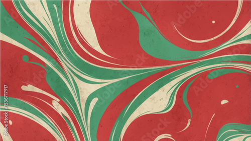 abstract old red and green paper background with marbled vintage texture in elegant website or textured paper design.