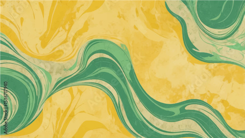 abstract old yellow and green paper background with marbled vintage texture in elegant website or textured paper design.