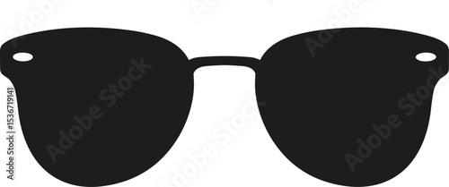 Sunglasses Silhouette Vector – Minimal Black Eyewear Illustration