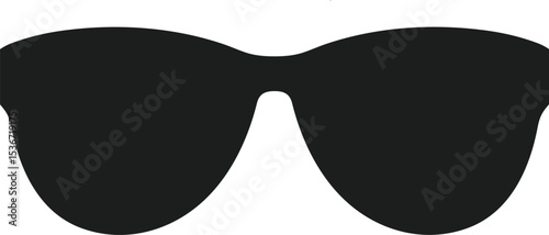 Minimal Sunglasses Silhouette Vector for Summer and Fashion Design