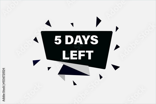 4 days left, sale countdown vector symbol, clock, time,  background, template 4 days left, countdown, sticker, left banner, business, sale, label button
