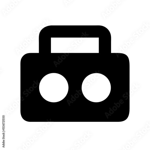 boombox icon on white background  .svg