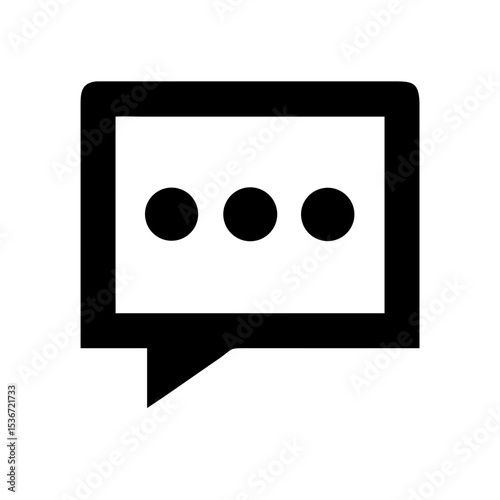 chat bubble with three dots icon on white backgrou.svg