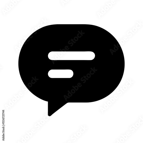 chat bubble icon on white background  .svg