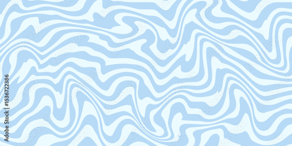 Fototapeta premium Abstract background seamless pattern with colorful waves. Trendy vector illustration in retro psychedelic style