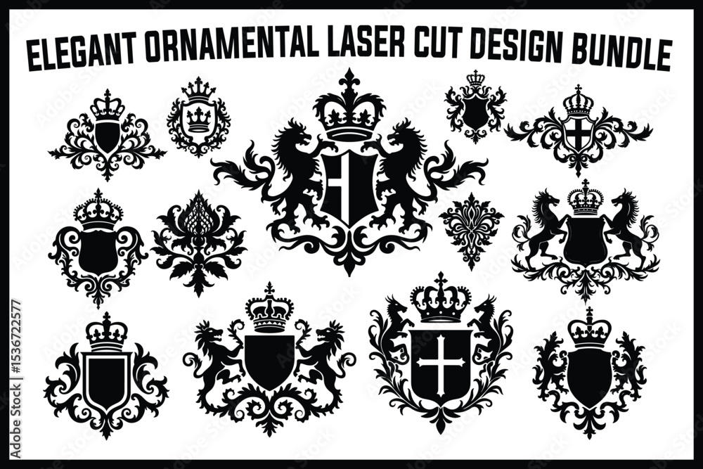Obraz premium Ornamental Elegant Laser Cut Bundle 