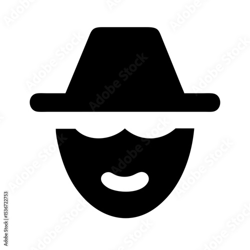hacker anonymous mask icon on white background  .svg