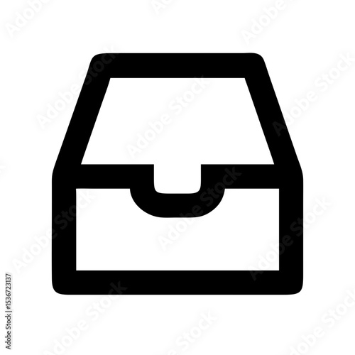 inbox tray icon on white background  .svg