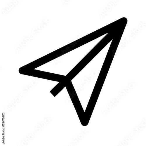 paper airplane icon on white background  .svg