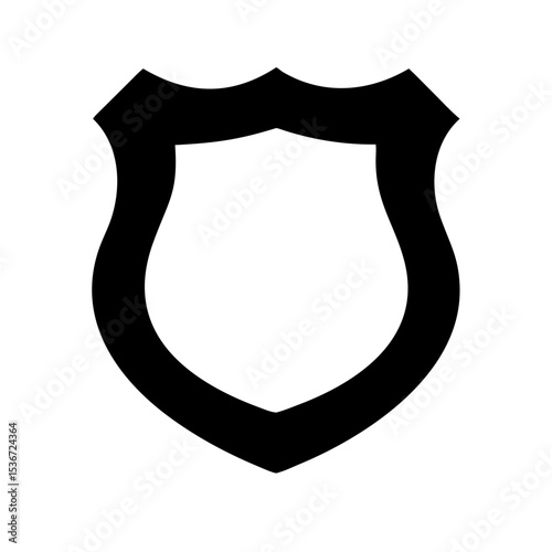 police badge icon on white background  .svg