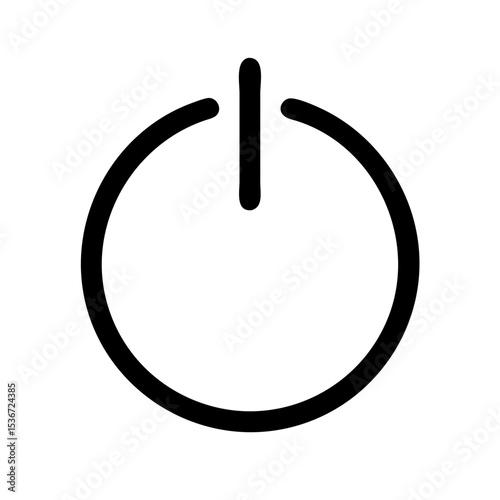 power button icon on white background  .svg