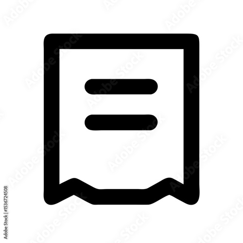 receipt icon on white background  .svg