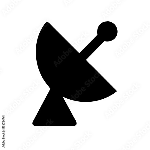satellite dish icon on white background  .svg