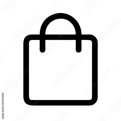 shopping bag icon on white background  .svg