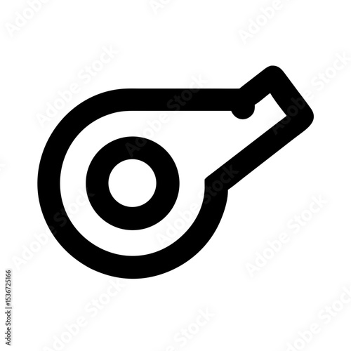 sports whistle icon on white background  .svg