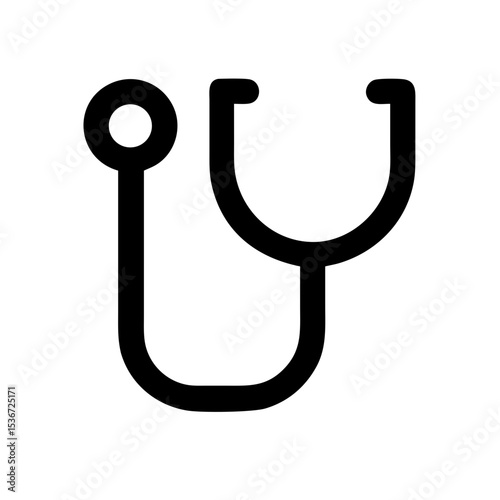 stethoscope icon on white background   .svg