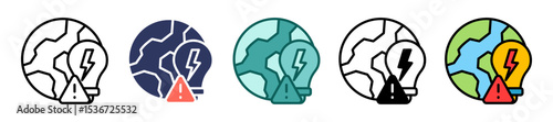 Energy Supply Shortage multiple icon