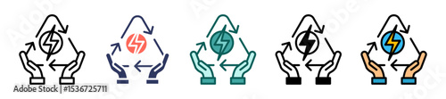 Energy Conservation multiple icon