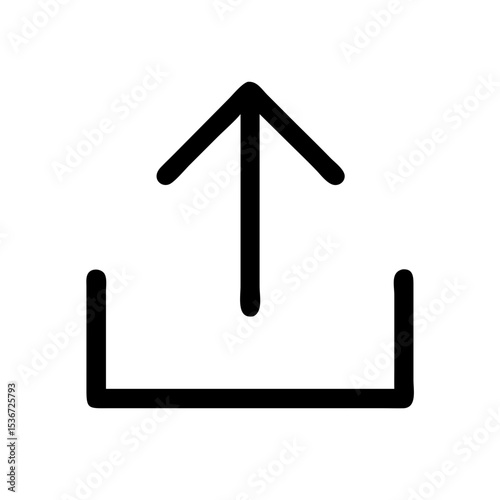 upload arrow icon on white background  .svg