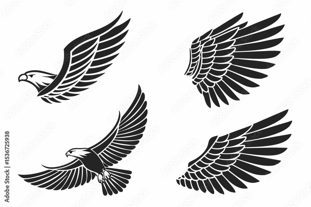 Fototapeta premium set of wings