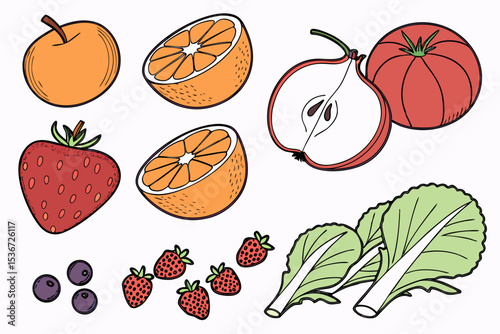 set of fruits