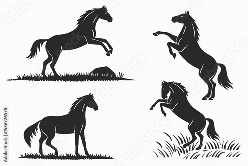 set of horses