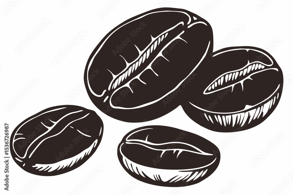 Obraz premium coffee beans vector