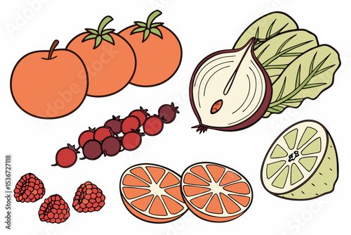 set of fruits