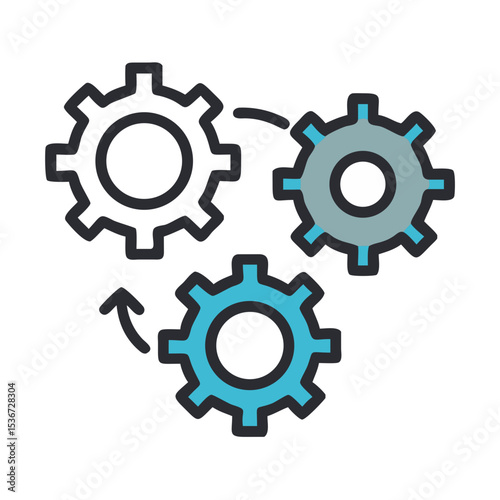 Mechanisms and gears collaborate to symbolize teamwork and innovation in engineering processes