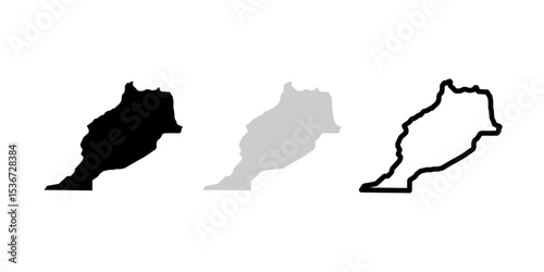 Morocco map icon set