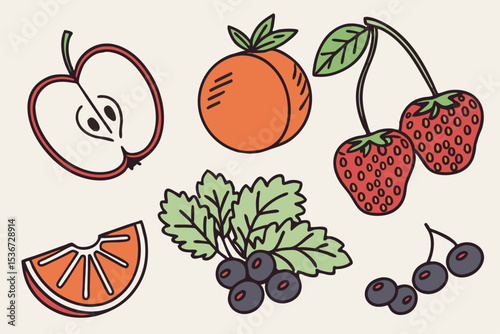 set of fruits