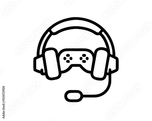 Gaming headset with controller design suitable for streaming or gaming events, ideal for gamers and enthusiasts