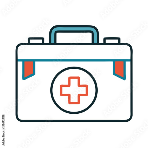 First aid kit displayed against a white background for emergency preparedness and health safety awareness