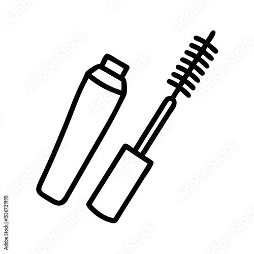 Eye makeup tools including mascara and applicator placed on a minimalist surface for beauty enthusiasts