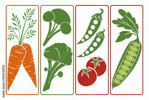 set of vegetables