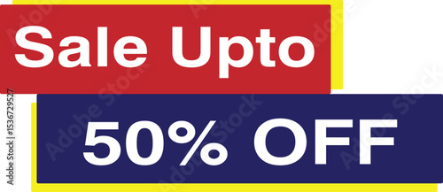 50% off sale tag. Sale of special offers. Discount with the price is 50%.