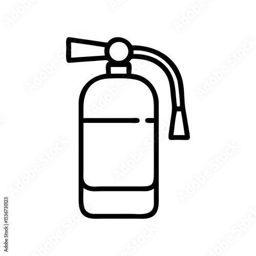 Fire extinguisher displayed in a minimalist style on a clean background for safety awareness and emergency preparedness
