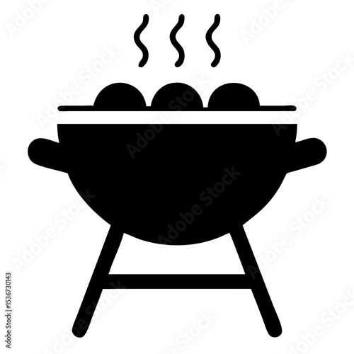 Outdoor grill cooking meatballs, enjoying summer evenings with friends and family at a backyard barbecue
