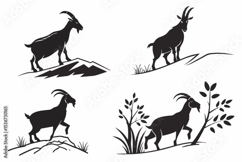 wild animals silhouettes