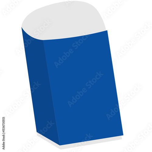 Blue eraser with a minimalist design for cleaning up mistakes and maintaining neat work.


