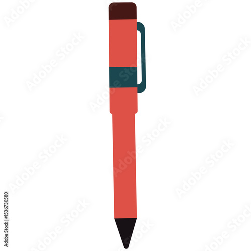 Red pencil with a minimalist design for creative writing and sketching, ideal for artistic inspiration.

