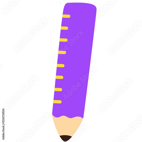 Purple pencil with a minimalist design for creative writing and sketching, ideal for artistic inspiration.

