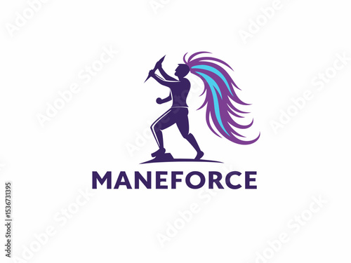 Bold, stylized logo featuring a horse's head with a strong mane and a red/black design.