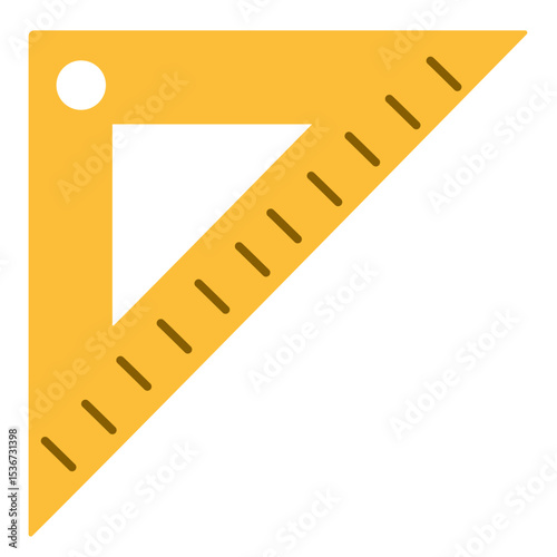 Yellow ruler with a minimalist design for precise measurements and creative projects.

