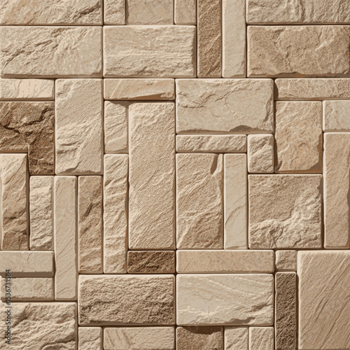 Elegant Beige Stone Mosaic Texture – Seamless Natural Tile Pattern ,beige light brown stone or tile mosaic natural stonework texture vector background wallpaper