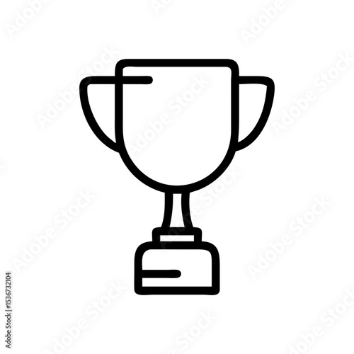 Award trophy design for competition recognition showcasing achievement in sports or academics in a minimalist style
