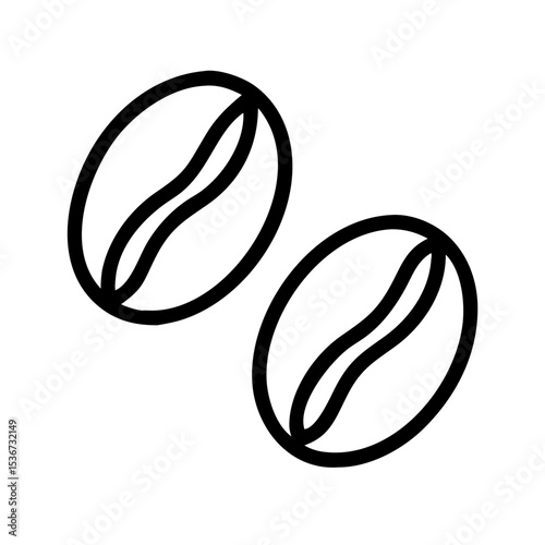 Coffee beans displayed with a simple and clean design suitable for a variety of culinary contexts