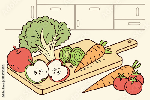 set of vegetables